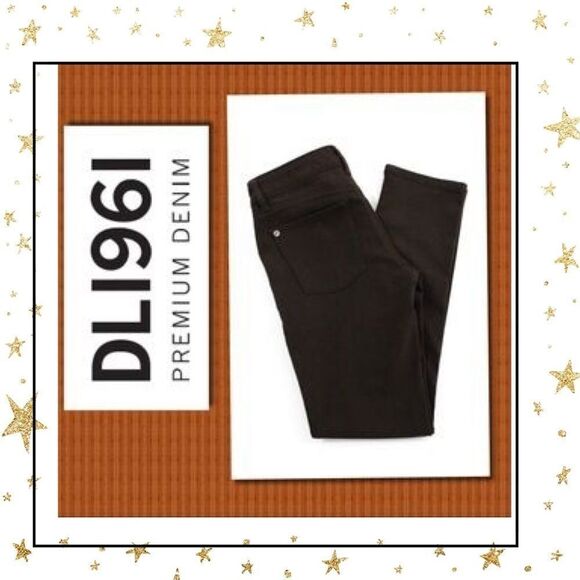 DL1961 Brown Slim “Angel” Mid Rise Skinny Jeans 25 - Picture 1 of 6